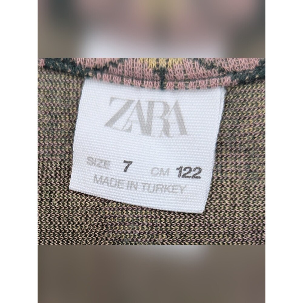 Zara Girls' (Size 7) Jumper/Pinafore Dress w/All-Around  Floral Pattern - Picture 10 of 10